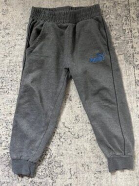 🧡3/15 Puma Gray Sweatpants Boys 4T